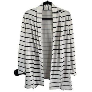 Lily by Firmiana White & Black Striped Open Cover, Sz Med (flaw)